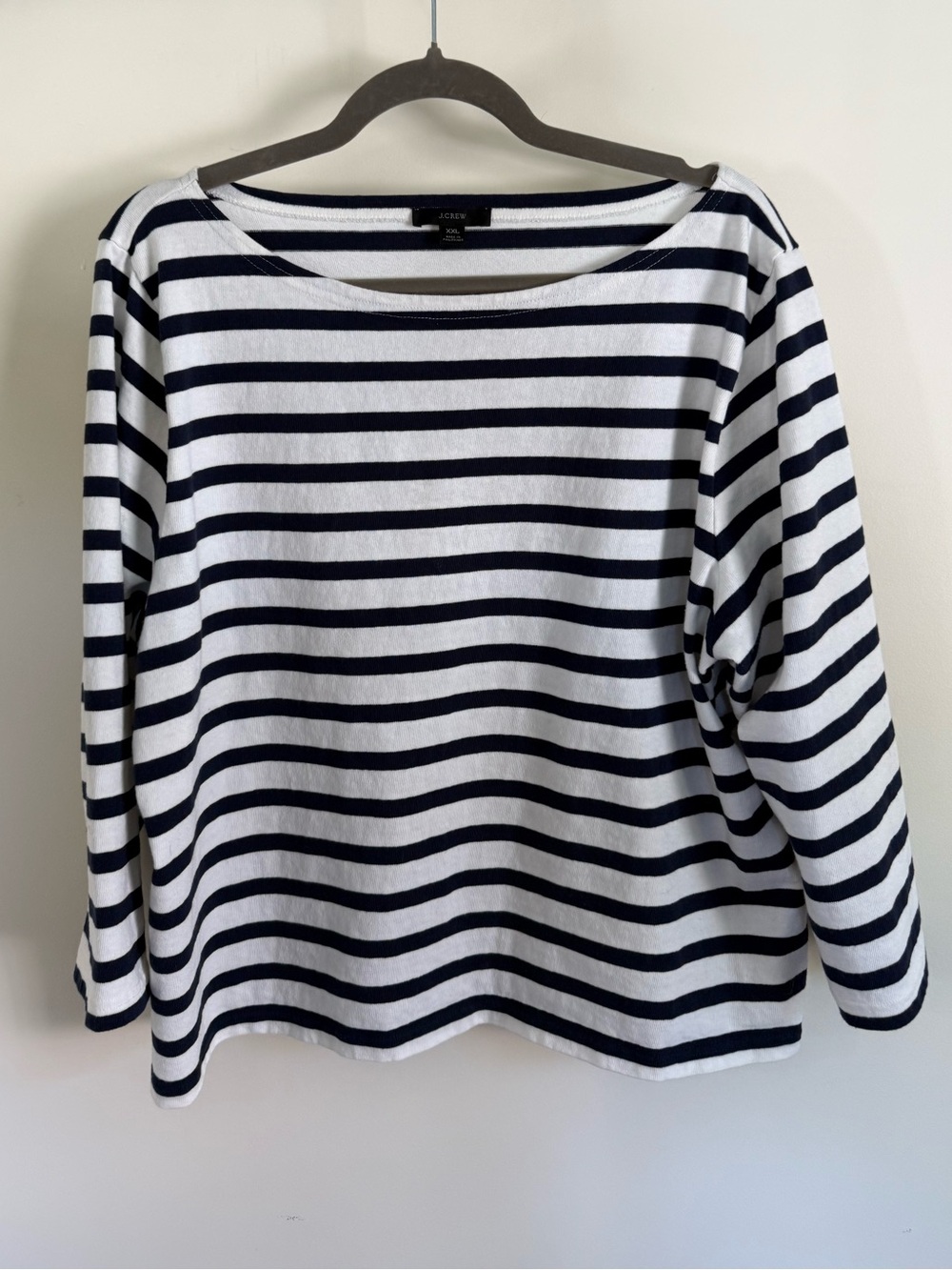 J Crew Striped 100% Cotton Top plus size 2X or XXL